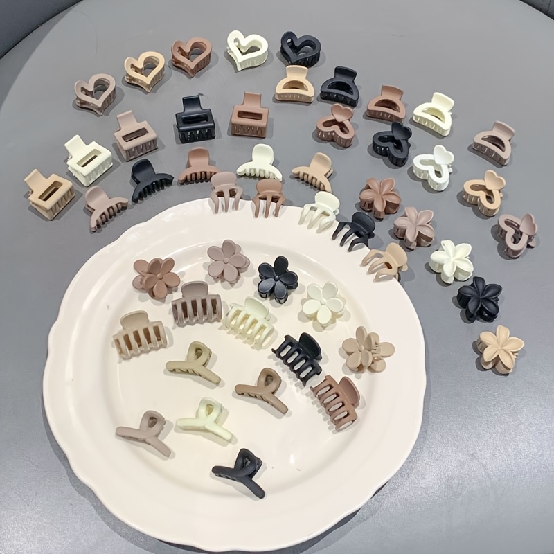 12pcs Stylish Matte Bow Clips Set