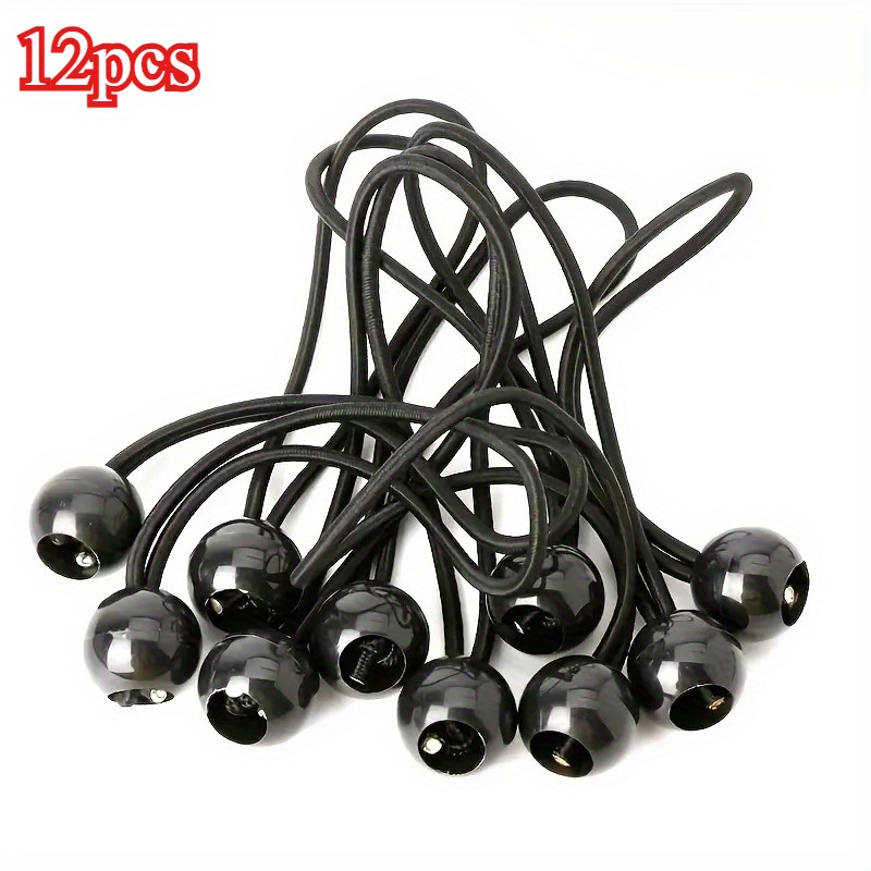 TEMU 12/24pcs High-strength Plastic Bungee Cords; Camping Tent Fixing Essentials; Home Organization & Tarp Tightening Straps; Outdoor Must-have
