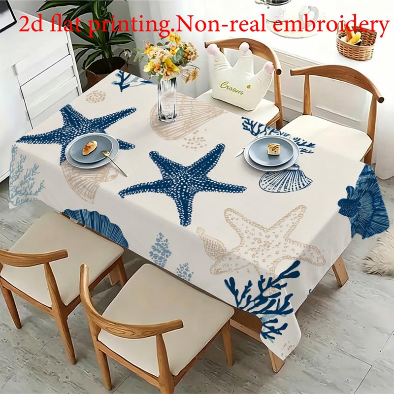 TEMU 1 tovaglia in PVC con stampa di e marine costiere per tavolo da , tovaglie e rettangolari, decorazione per la casa, adatta per cucina, sala da ,
