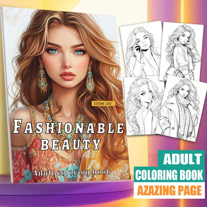 

Deluxe Coloring Book For Adults - 22 Pages, Relax Art, Perfect Gift For Birthdays, New Year,