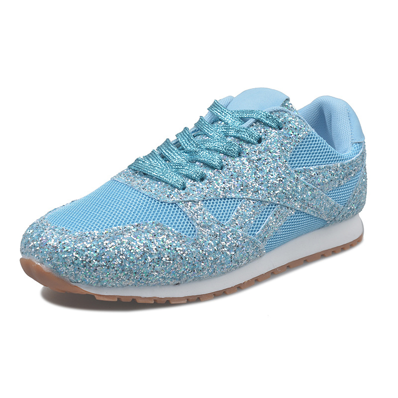 s plus size sparkling     sneakers glittering sequin platform heel breathable pu rubber low top sneakers with arch support cushioned insole   casual formal shoes for     black winter autumn   round toe lace up closure durable pu rubber construction comfortable for casual attire light sports for teenager Product details 2