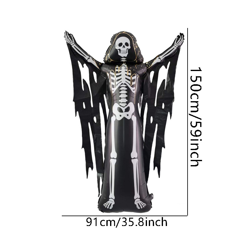 Image of 1pc 59 Inch Matte Cloak Balloon New Shaped Foil Balloon, Halloween Home Decor, Prank Prop, Indoor Themed Decoration Atmosphere Creation Arrangement, For Christmas