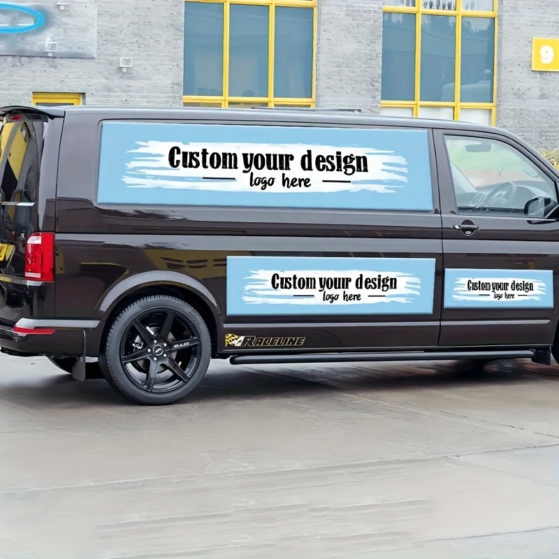 Custom Rectangular Vinyl Stickers, Waterproof and UV-Resistant, Ideal for Floors and Walls, Vehicle Logo, Van Decoration, Logistics Identification, Durable Adhesives for Truckers