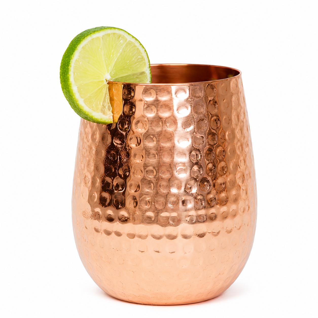TEMU Copper Cups - - Unique Way To Enjoy Wine - Perfect Pure Tumbler For Water - Better Than Glasses Or Plastic - Cup For Drinking