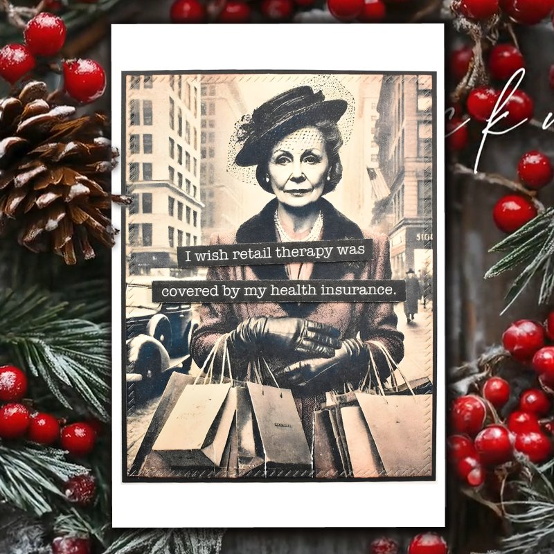 TEMU Snarky Vintage Photo Birthday Card, 1pc, Unique Gift For Women, Men, , Coworkers, Sisters, Husbands, , Ideal For Friendship, Christmas,