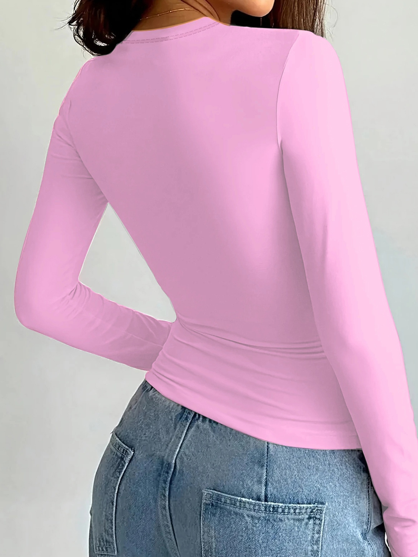 y2k womens long sleeve t shirt vibrant pink Temu Bahrain