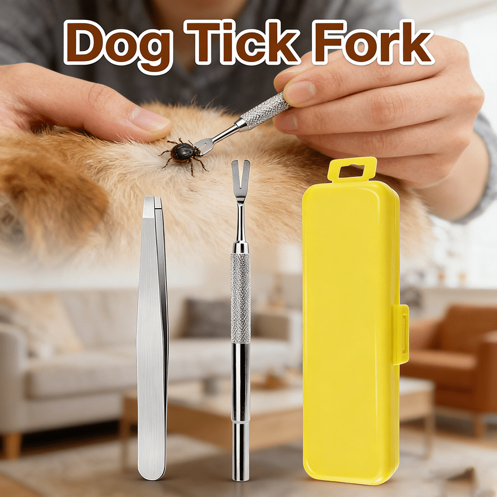E-shop Edelstahl Tierpflege Set, Flohentferner Kamm Praktisches Werkzeug Set, Tragbare Waschbare Pflegeartikel für Lange Kurzhaarige Hunde Katzen, für