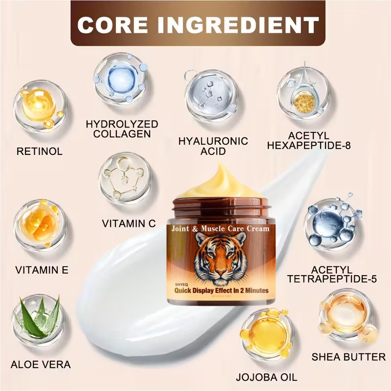 Joint & Muscle Care Cream - Herbal Formula for Fast Absorption, Moisturizing & Quick Effect, Non-Greasy Formula, Stick to Use More, All-Day & Night Use, 60G/2.12Oz, Muscle Care Cream, Joint Skin Care Cream