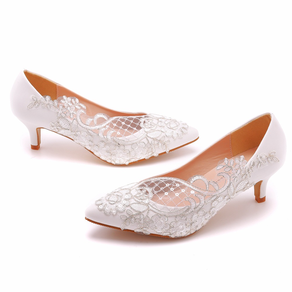 knee length dresses for ladies The Perfect Pump - White