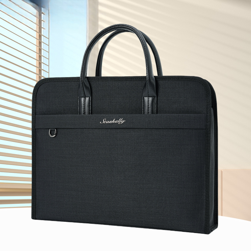 TEMU Men's Hand-held File Bags, Meeting Bags, Oxford Cloth Information Bags, Computer Bags, Briefcases