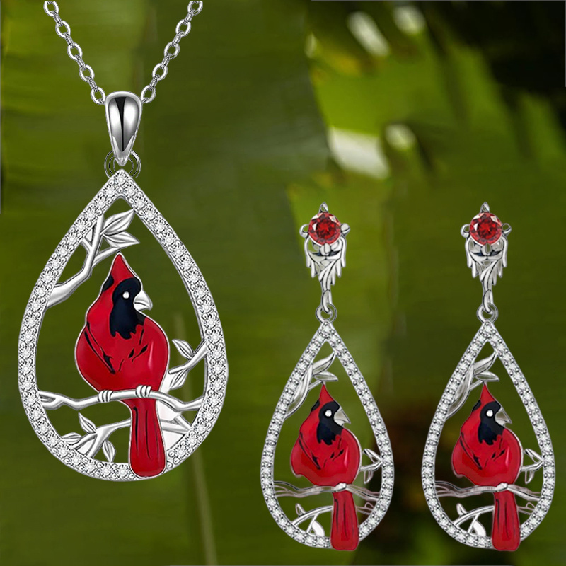 TEMU 3pcs Fashionable And Elegant Pendant Earrings Necklace Valentine's Day Anniversary Birthday Party Gifts Jewelry Accessories