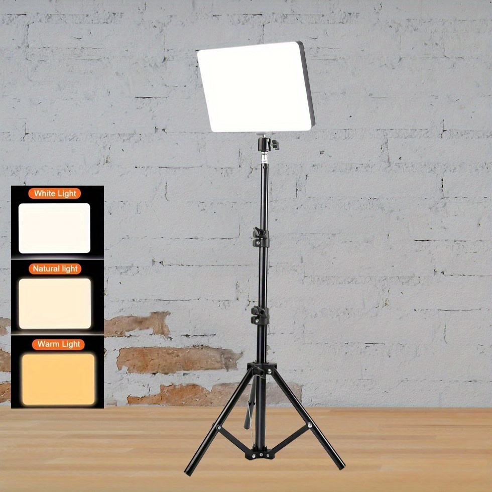 43.3" Led Kit, Video Photography Lighting Kit, Adjustable Light Dimmable Studio Light With Tripod Stand & Phone Holder, Led Light For Video Recording, Game Streaming