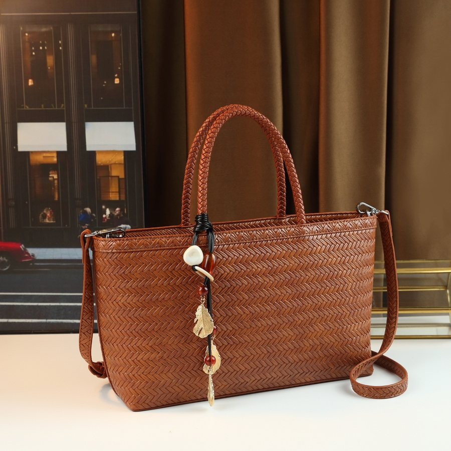 Coffee Brown Large Tote Bag base detail