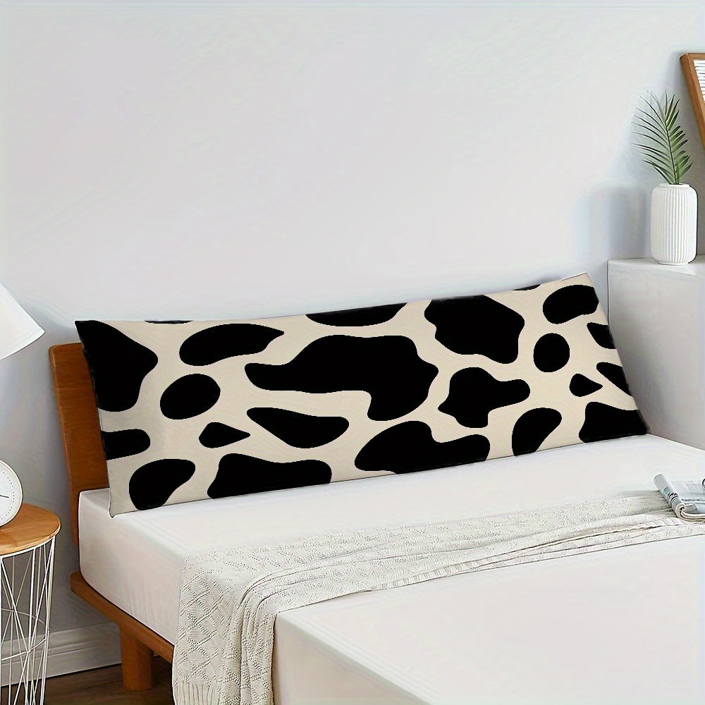 

1pc Leopard Print Body Pillow, 20x54 Inches, Double-sided Polyester, Contemporary Style, Machine Washable, Zipper Closure, For Sleeping , Adult & Maternity Throw Pillow (pillow Not Included)