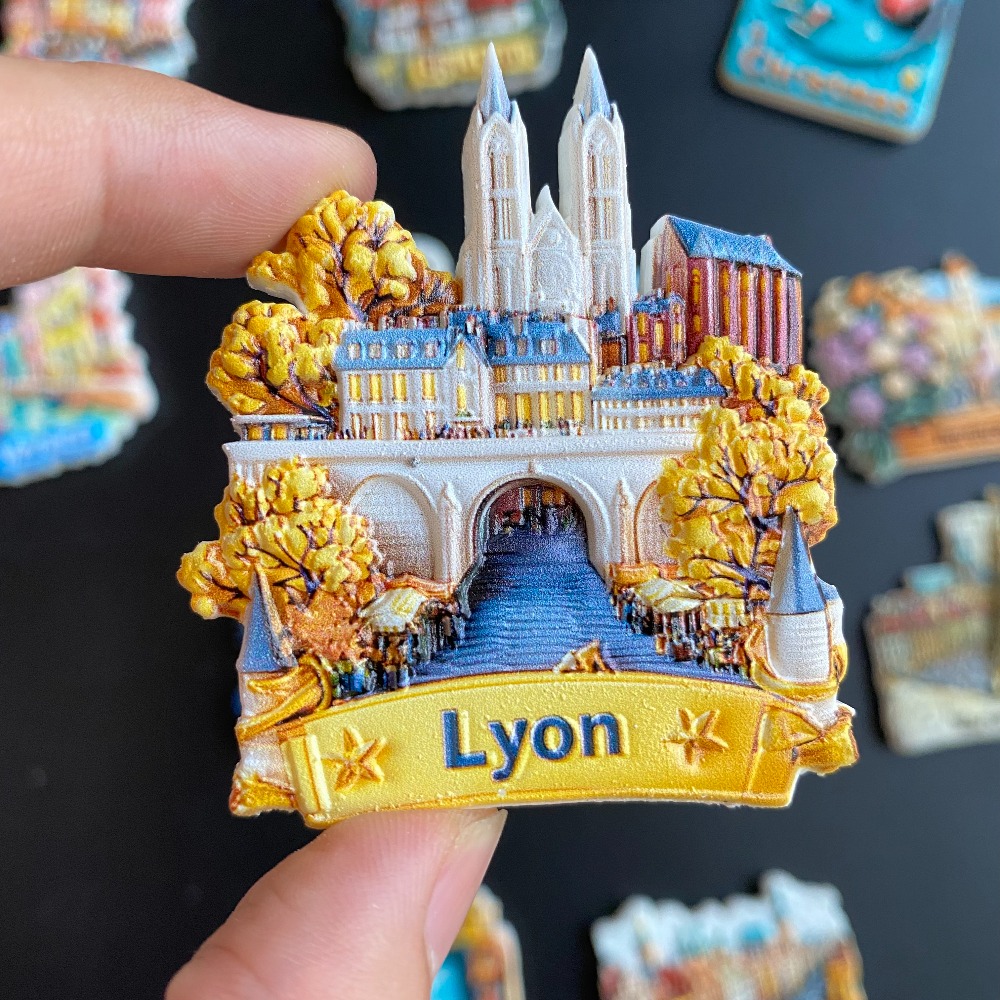 TEMU Aimant de réfrigérateur de , France - Convient pour la décoration de cuisine, un cadeau souvenir français avec un motif de paysage de ,
