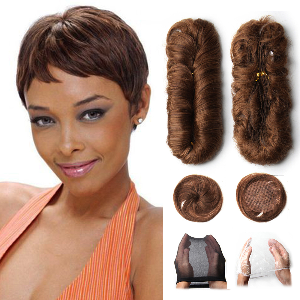 TEMU 28pcs Brazilian Human Hair Extensions Human Hair Bundles With Free Closure