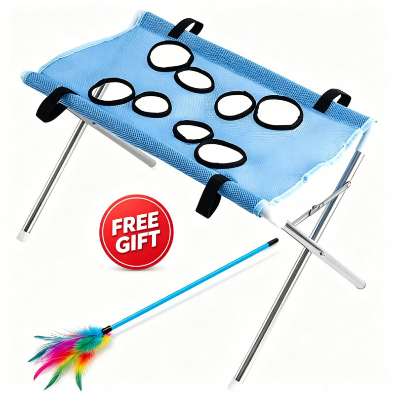 TEMU Adjustable Anti-scratch Anti-bite Pet Grooming Hammock With Stand Suitable For Bathing, Haircut & Nail Trimming - Removable Restraint Sling For