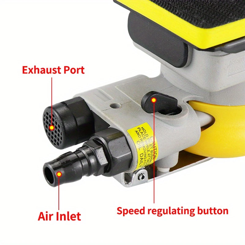 pneumatic car air sander polisher alloy square 70 100mm iron oxide sandpaper grinding machine tool for auto detailing and polishing details 2