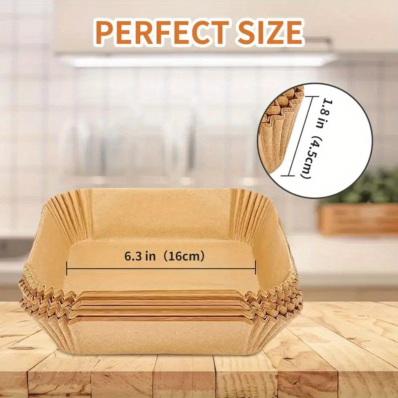 100pcs square air fryer paper   used for outdoor disposable dinner plates details 1