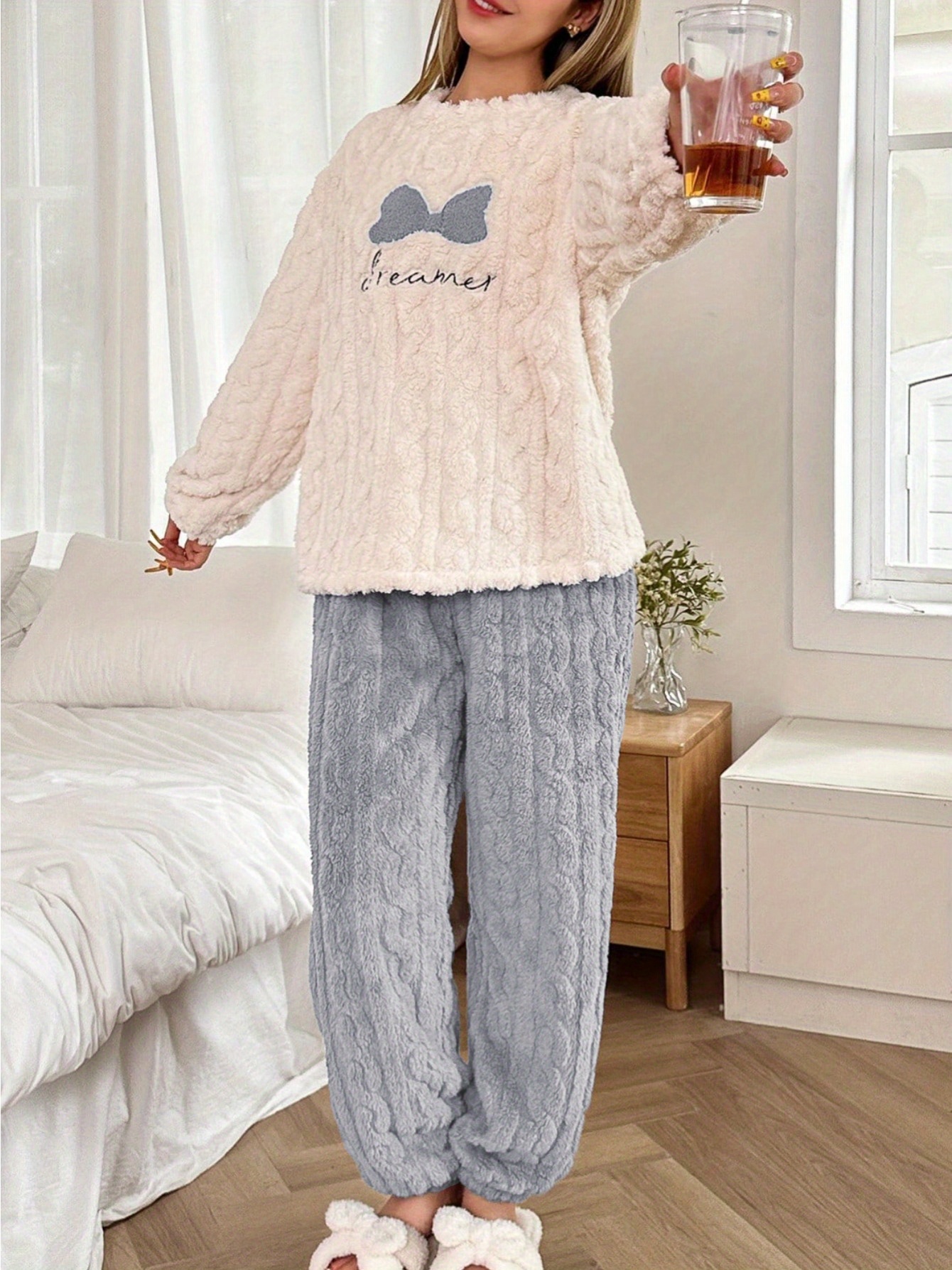 Winter Dames Fleece Pyjama Set