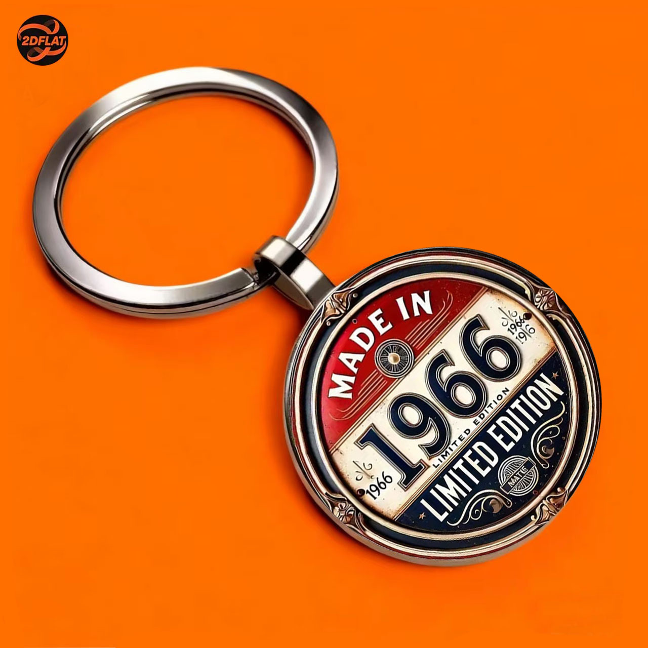 item picture 2d flat 2d flat 1966   edition keychain featuring a made in 1966 design unisex decoration backpack and car key decoration   collecting enthusiast gifts christmas anniversary and birthday gifts   family and