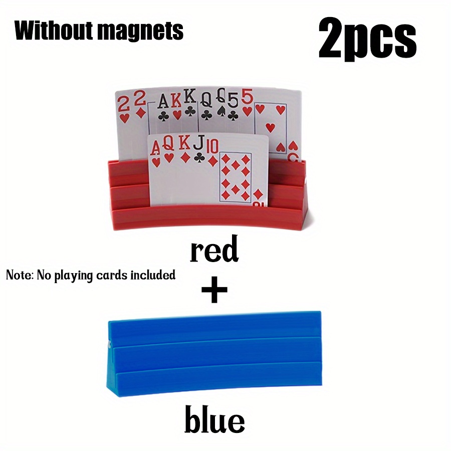 Image of 2-pcs, Playing Card Holder, , Card Organizer, Poker , Portable And Easy-to-store Card Stand, Party Game, Holiday Game