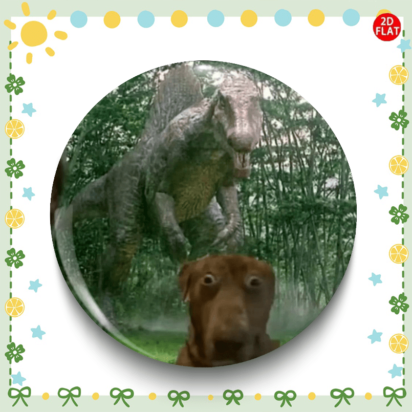TEMU (2D ) Broche/Pin/Badge de Moda Clásica Perro Dinosaurio, Combinación con Jeans, Ropa, Mochilas y Sombreros, Adecuado para Coleccionar Pequeñas