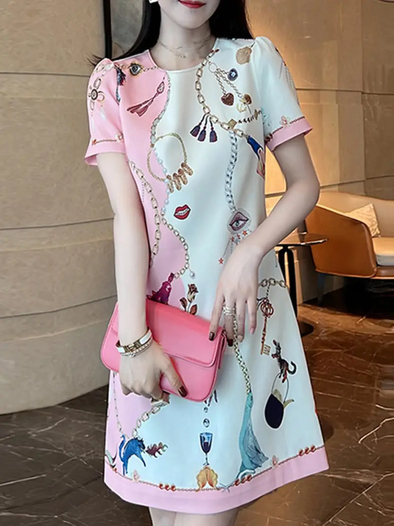 celestial dress casual Cosmic Aura Celestial Bell Sleeve Dress