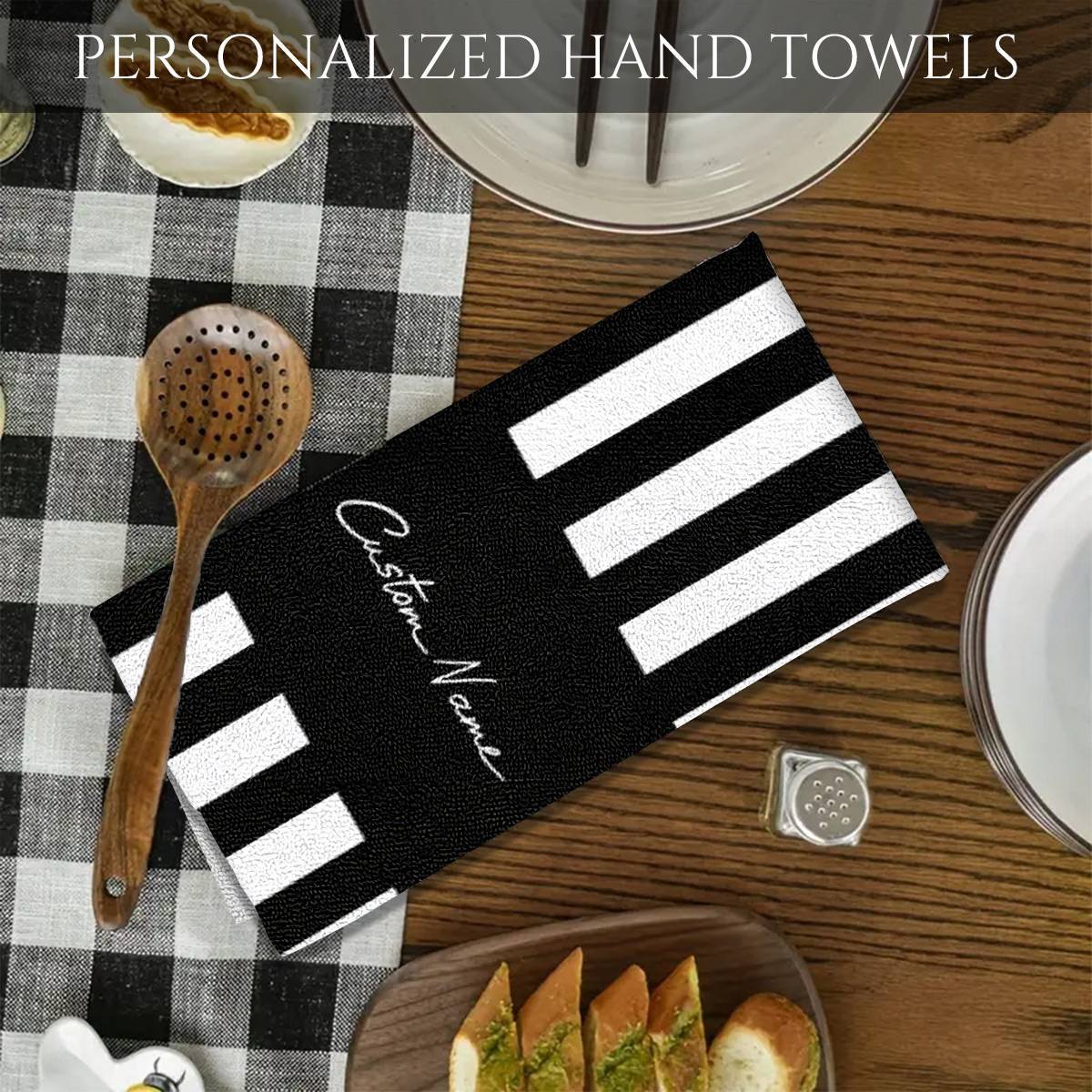 

Towel Wipes With Turkish Stripes And Customized Names