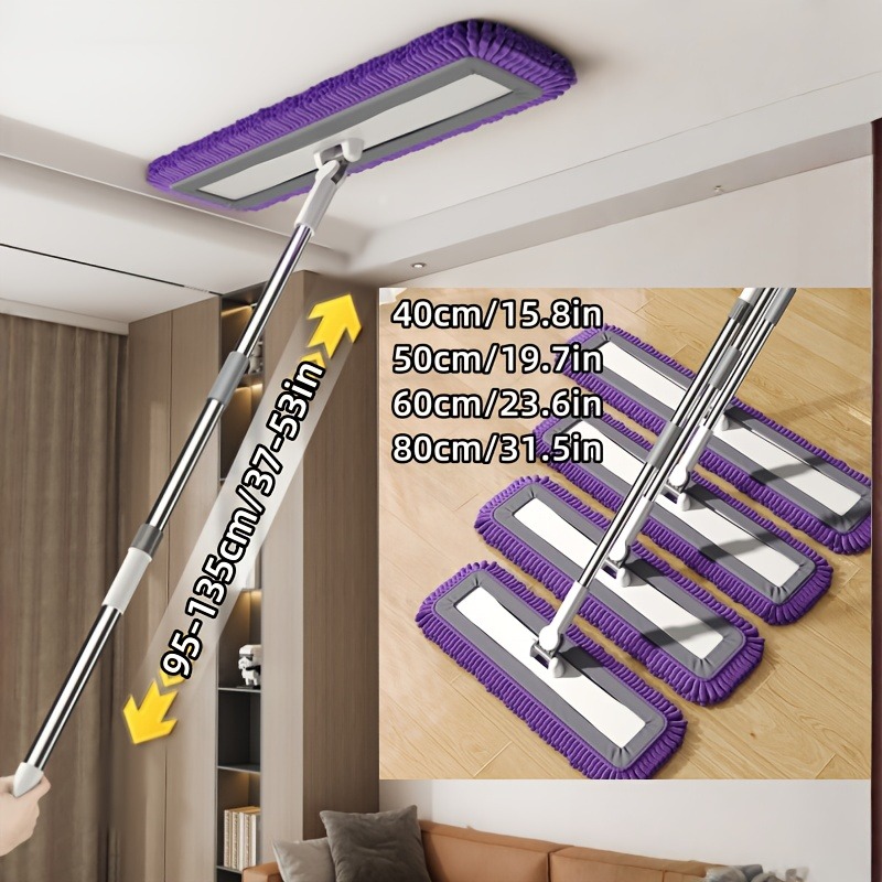 large flat mop with thick pile cleaning pad suitable for home and commercial use   hotel wet   floor scrubber floor mop floor cleaning mop floor cleaner wet and mop   mop thickened mop head durable Product details 6