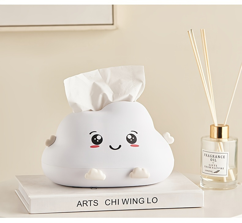1pc plastic cloud shaped tissue box cover cartoon facial tissue dispenser for   living room bedroom office non food contact storage organizer Product details 7