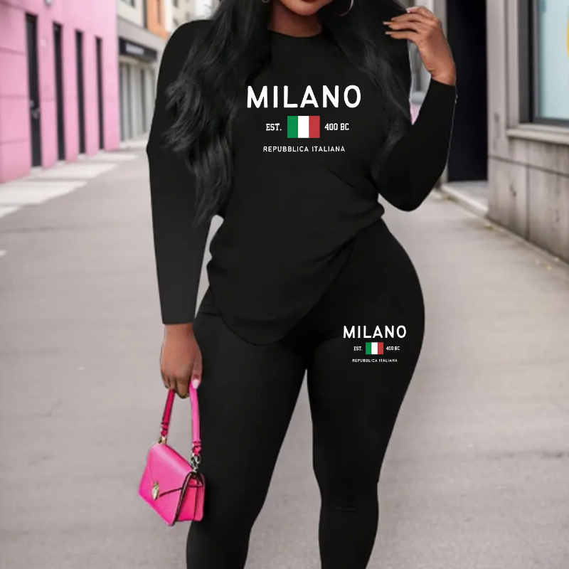 

's Fun Letter Set - , Long Top & Pants For Fall/