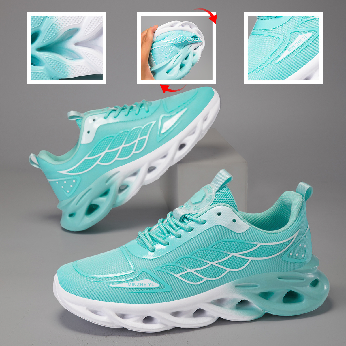 yl mens lightweight breathable running shoes low top - Temu  display picture 3
