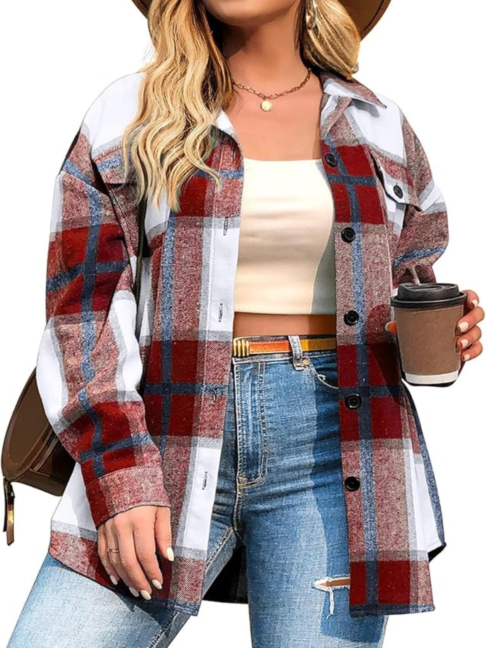 Chaqueta Franela Mujer Tipo Overshirt - Acabado Premium Garantizado