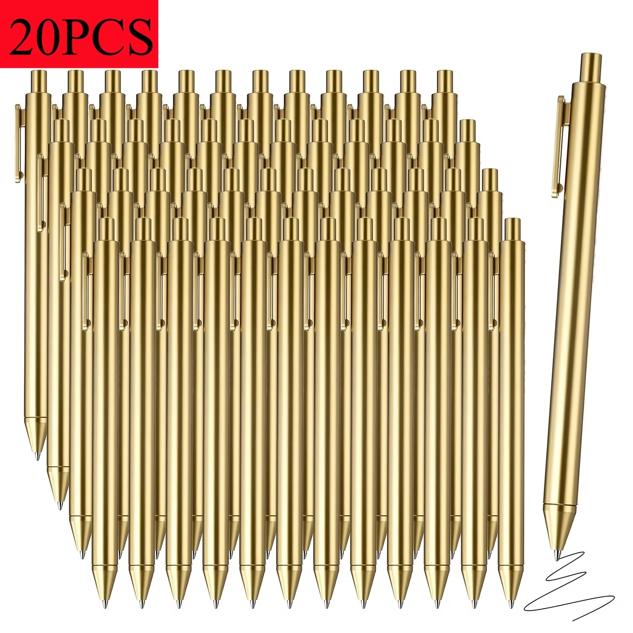 TEMU 20pcs Custom Personalized Luxury Plastic Ballpoint Pens, Smooth Writing Pens, Laser Engraved Pens, Self- Text, Party Favors, School Supplies,
