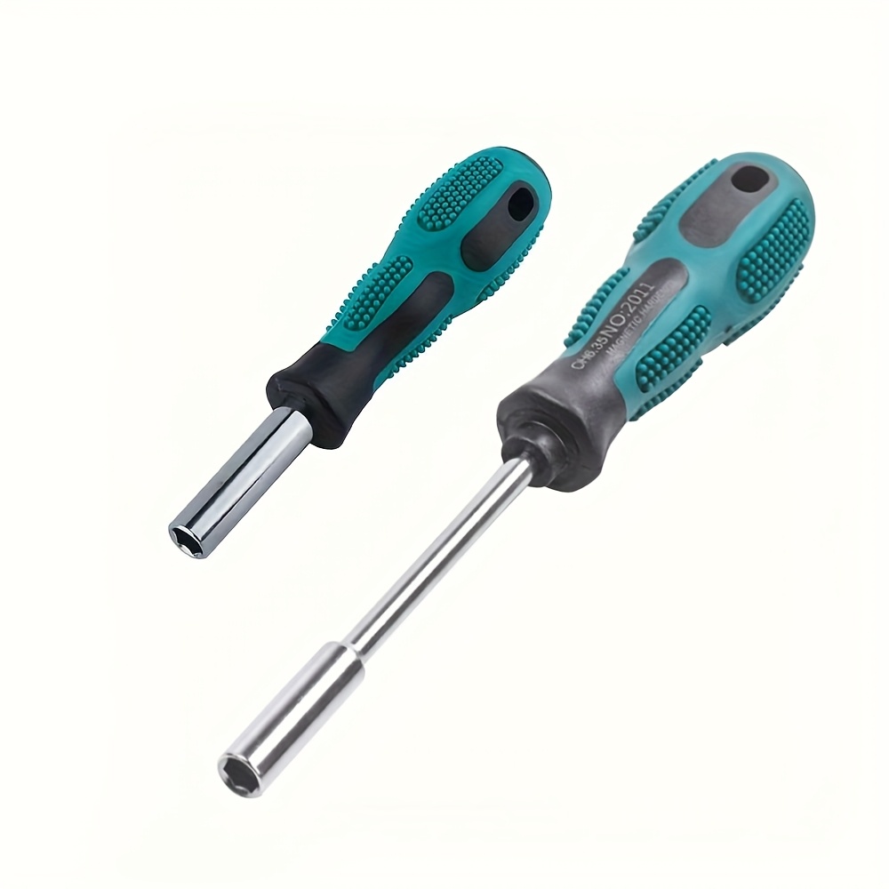 E-shop 2er-Pack Bit-Stecker | 1/4-Zoll Magnetischer Schraubendreher Bit-Halter, 6,35-mm-Sechskant-Bit-Verlängerung mit Anti-Rutsch-Mutter-Stecker,