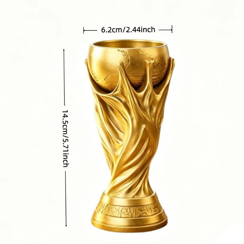 Image of Golden Football Trophy Succulent Plant Pot, Creative Trophy Styling Pot, Home Office Desktop Decoration Pot, Football Fan Gifts Gardening Gifts, Home Decoration