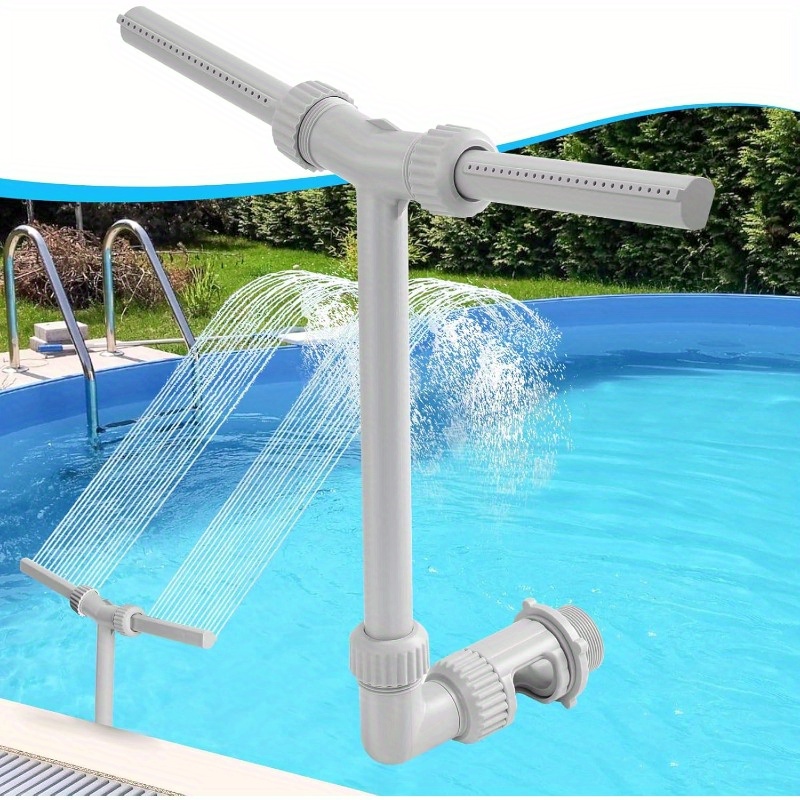 elegant dual   fountain high pressure waterfall sprinkler ideal for above ground inground pools enhances   with two jet     swimming pool accessories for inground pools above ground pool