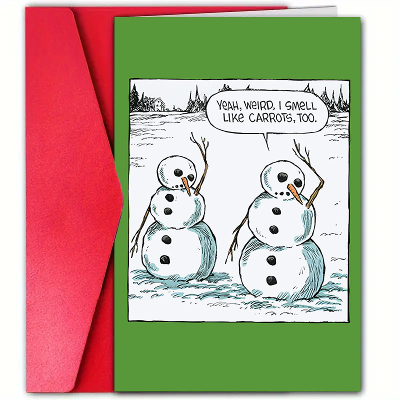 

Snowman Couple Christmas - For , 4.7"x7", Greeting