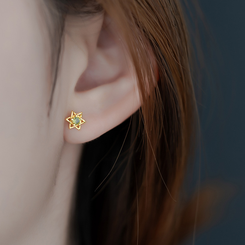 Star Rhinestone Stud Earrings - Minimalist Daily Wear