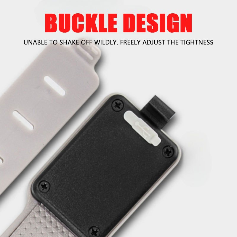 2pcs ultra light cob running wrist light usb c rechargeable safety bracelet w 3     button comfortable rubber strap for   during night running walking cycling jogging   visibility grey Product details 6