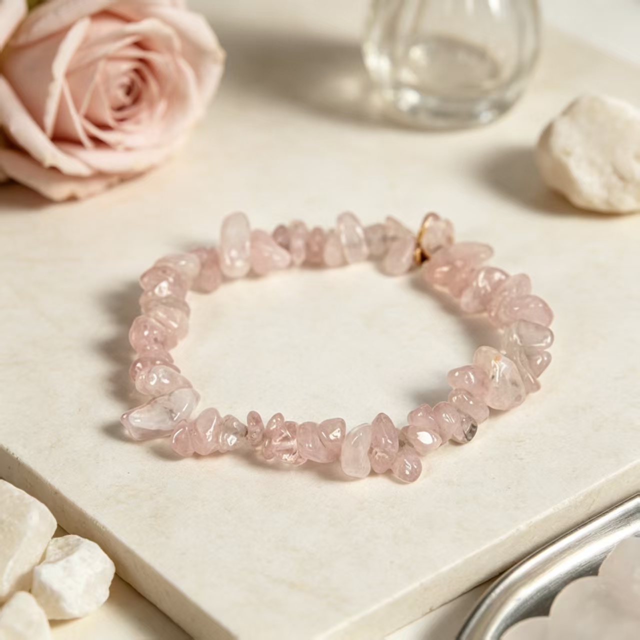 3pcs Bohemian Crystal Bracelets for Women, Elastic Stretch