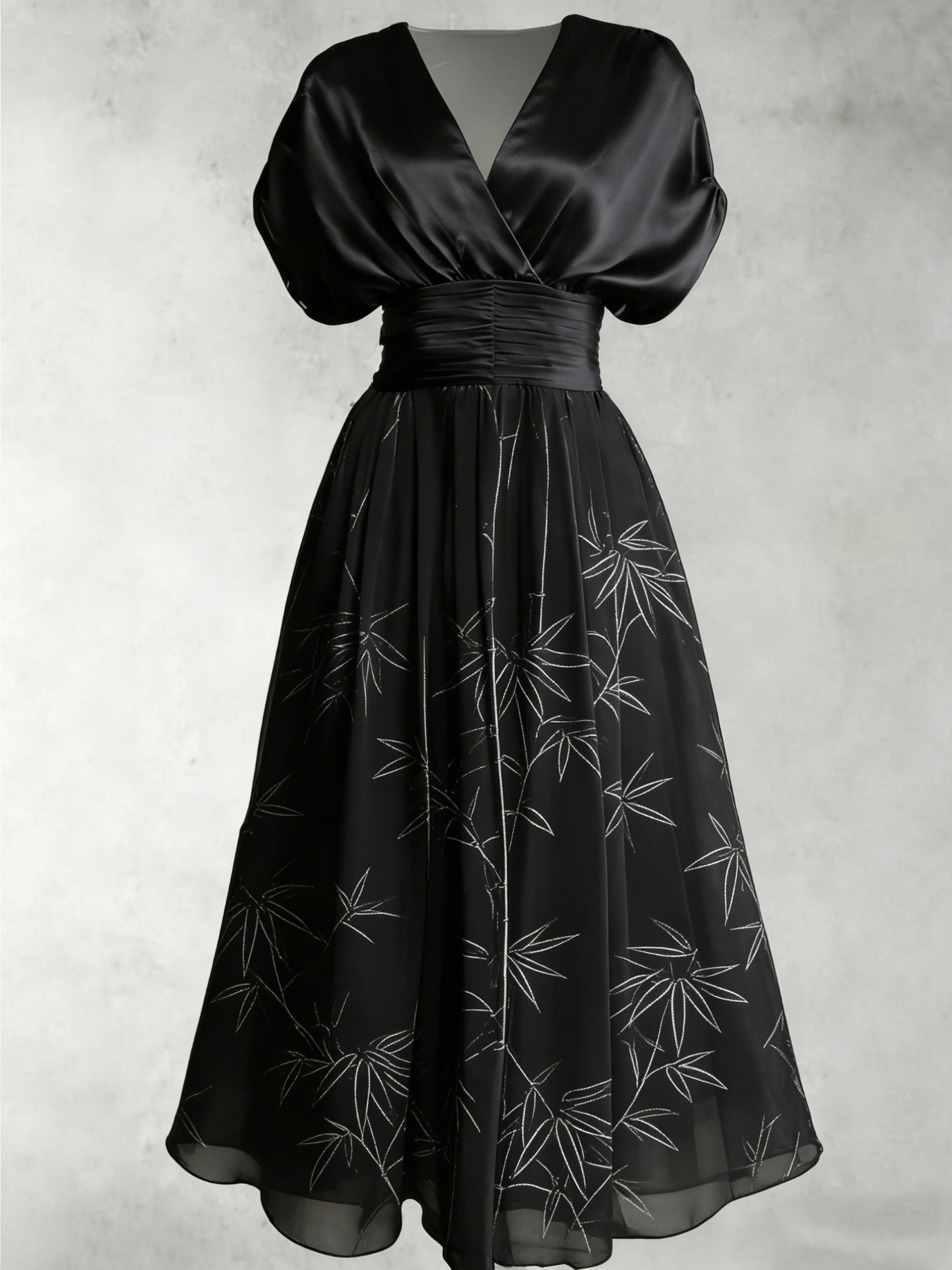 black ruched dress sold on Temu United States