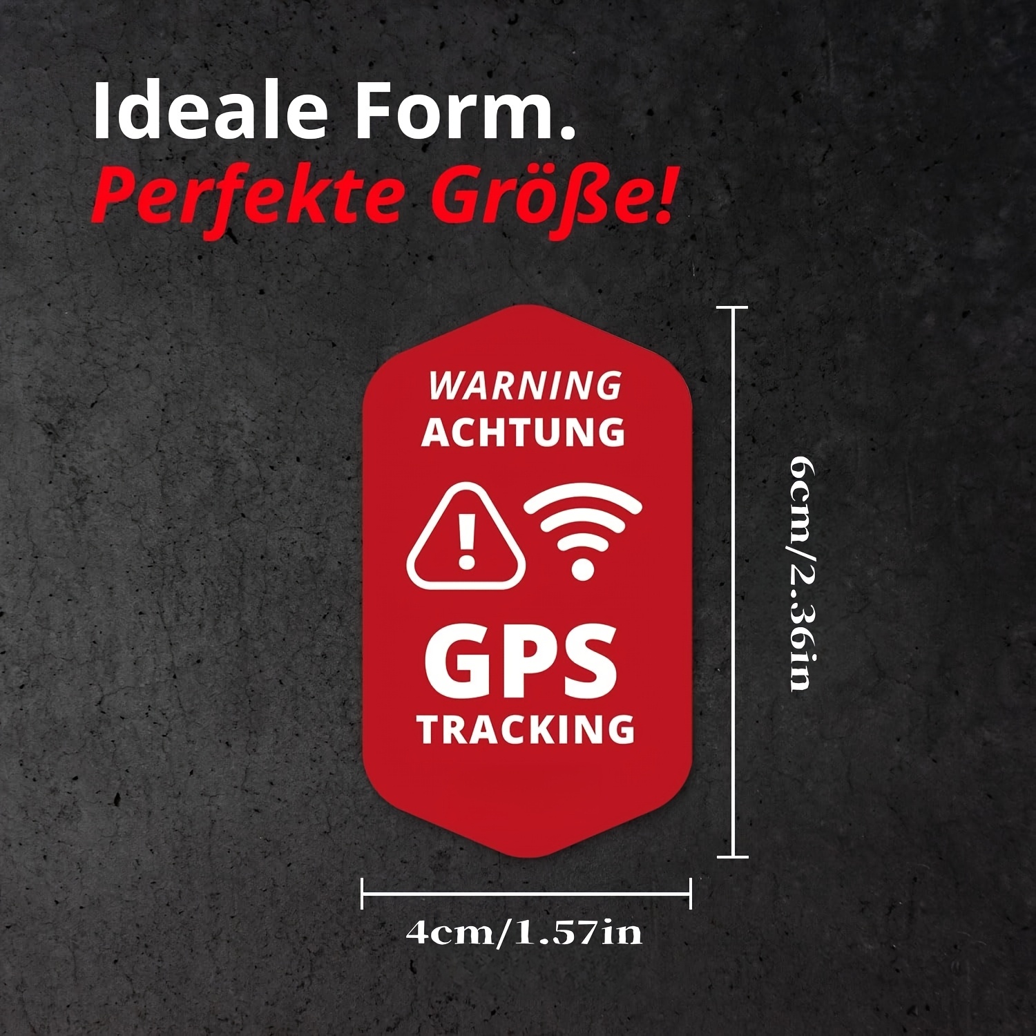 10 "adhesive Warning" Stickers - Gps Tracking Detection, Tamper-proof Stickers With German Labels, Red Hexagonal Security Labels For Office And Retail