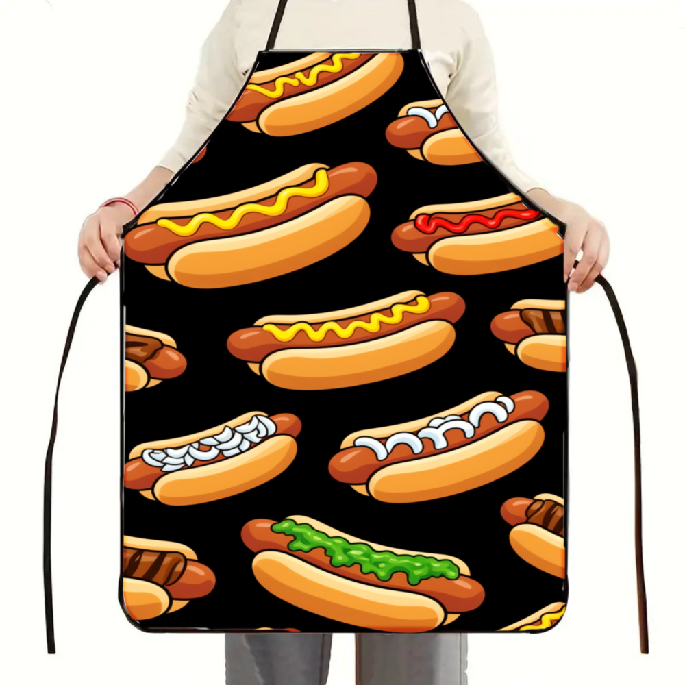 TEMU 1 pièce avec un imprimé hot-dog ludique, tendance et mignonnerie. Parfait pour pour une , le service en restaurant pour l'attention des clients,