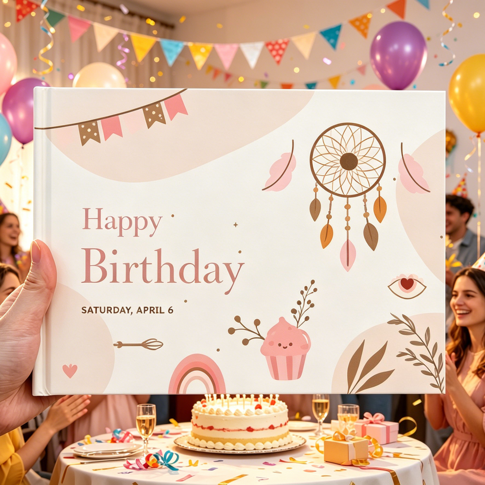 Customized Guestbook for Birthday Celebrations with Polaroid Memory Book