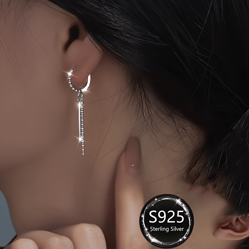 Fashion Geometric Chain Tassel Earrings