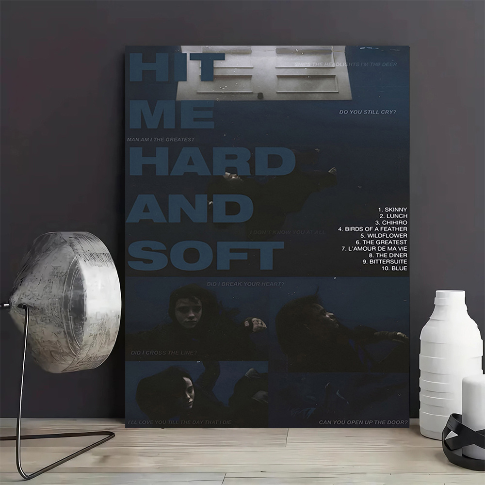 

1pc Vintage " Hard And Soft" Music Album-inspired Canvas Poster, 12x16" - , Whimsical Wall Art For Home, Bedroom, Kitchen, Living Room, Bathroom, Hotel, Cafe, Office Decor