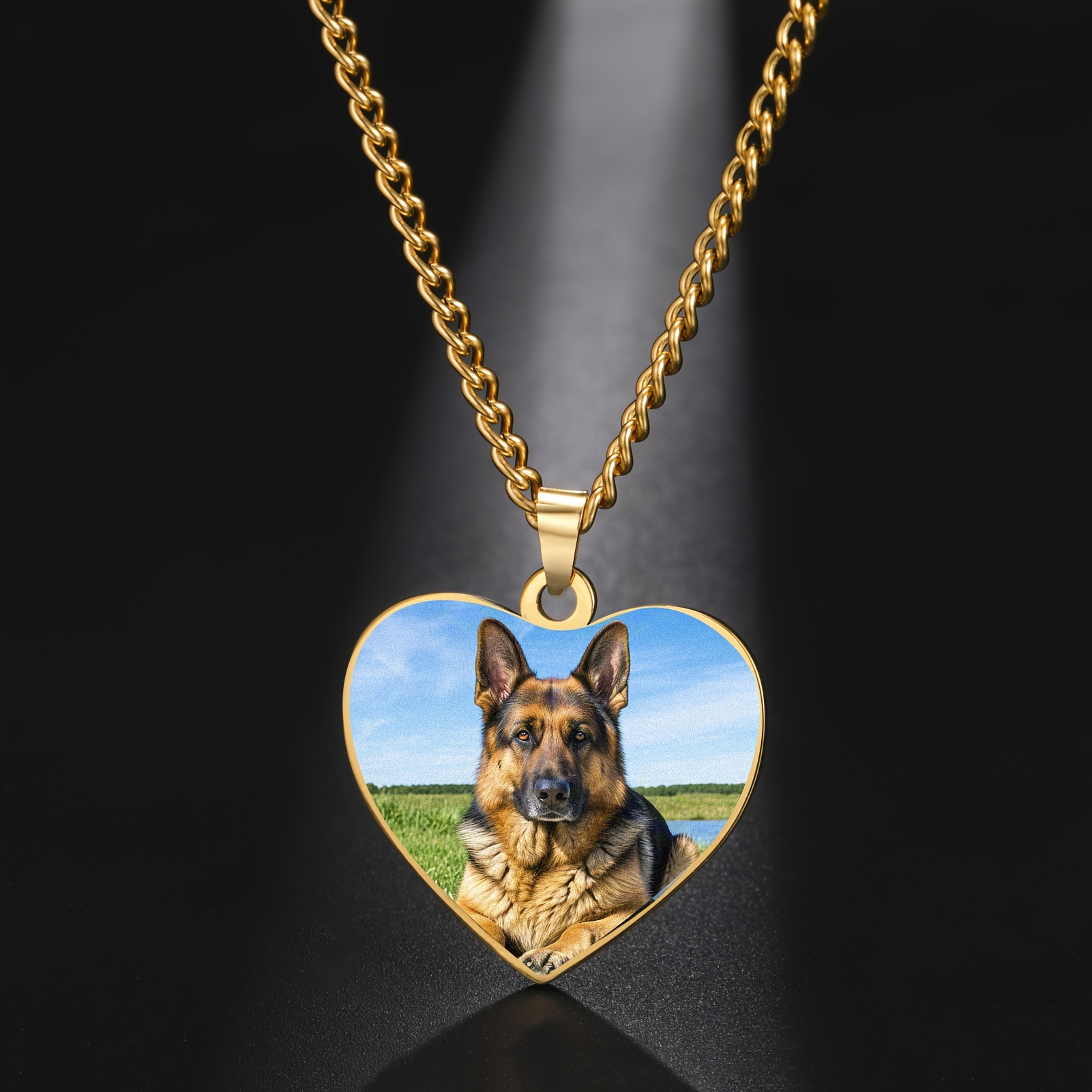 Personalized Custom Photo Necklace — Heart-shaped Pendant