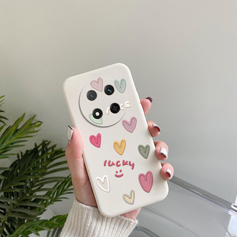 TEMU Phone Case - Heart Cover Phone Case Is Compatible Magic 7 Lite With A Shockproof Matte Back. Without Losing, Unique Visual Effect